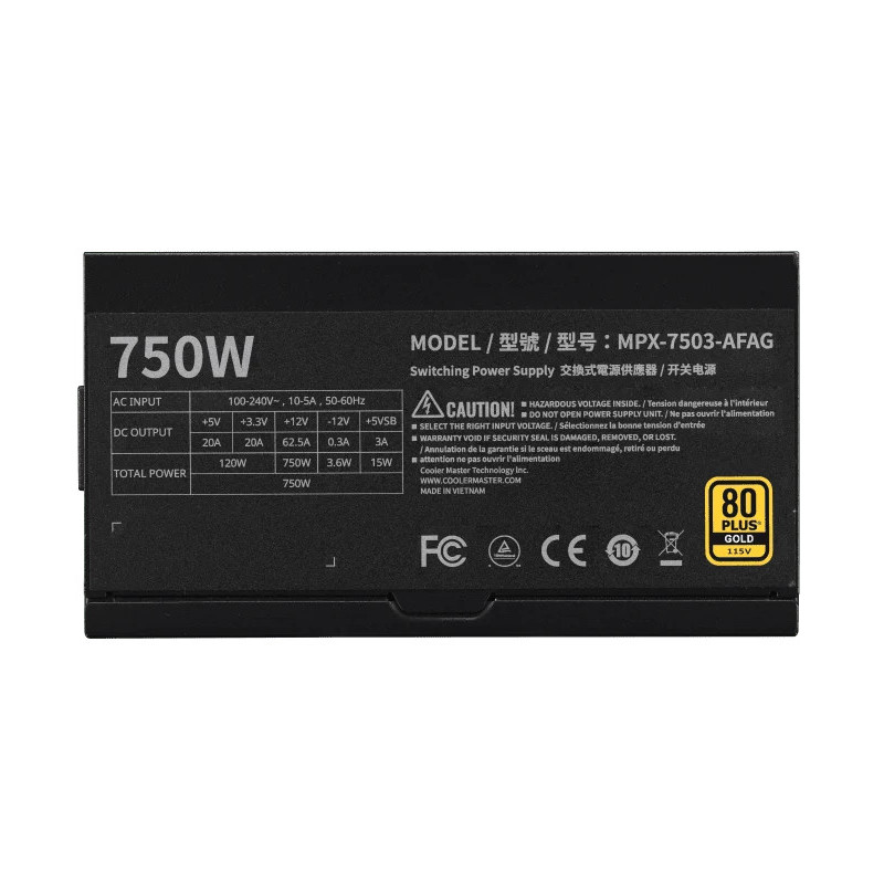 COOLER MASTER MWE GOLD V3 ATX3.1 / 750 Watts – Image 5