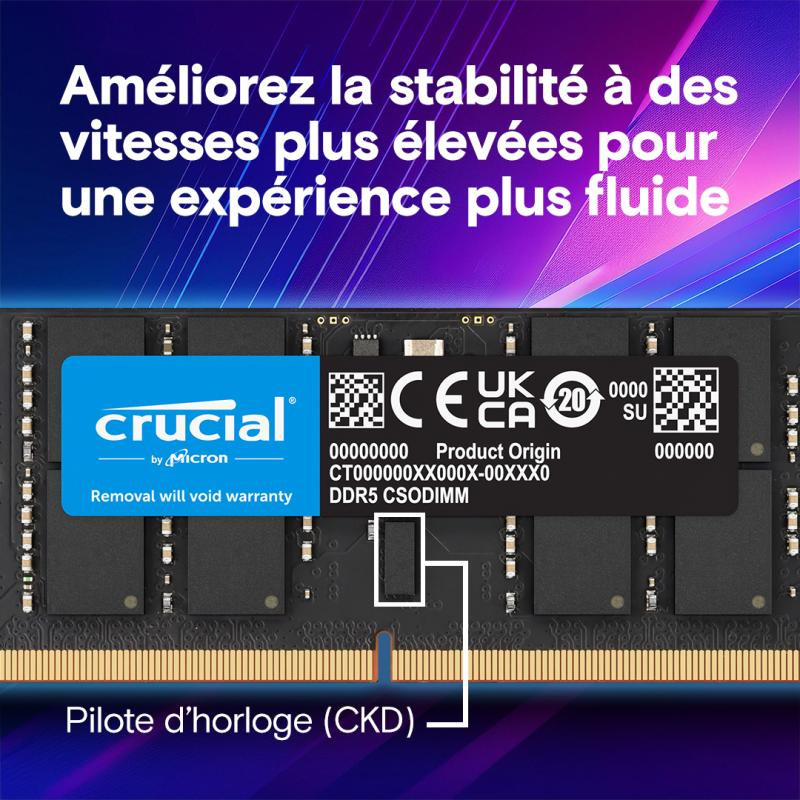 Crucial 32G (1X32G) SO-DIMM DDR5 6400Mhz – Image 4