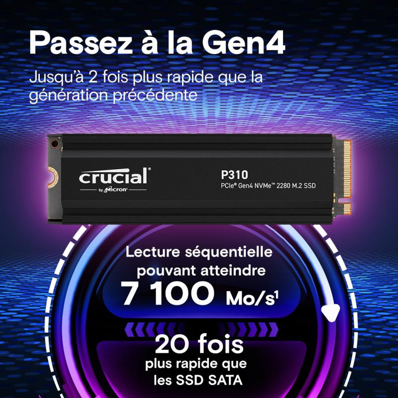 CRUCIAL P310 2TO avec Radiateur – Image 2