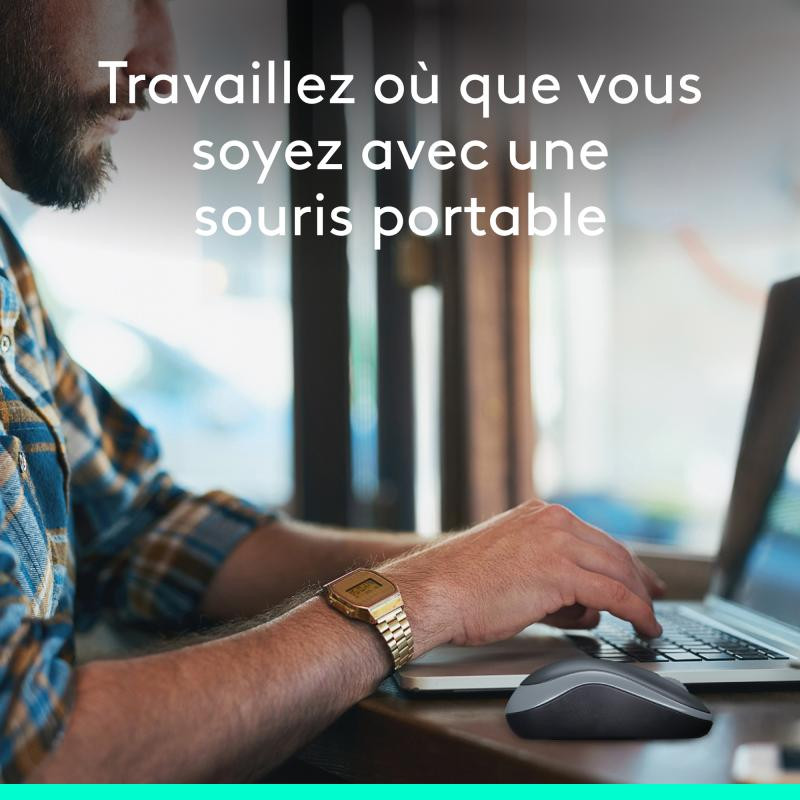 LOGITECH M185 SANS FIL USB NOIR /GRIS – Image 5