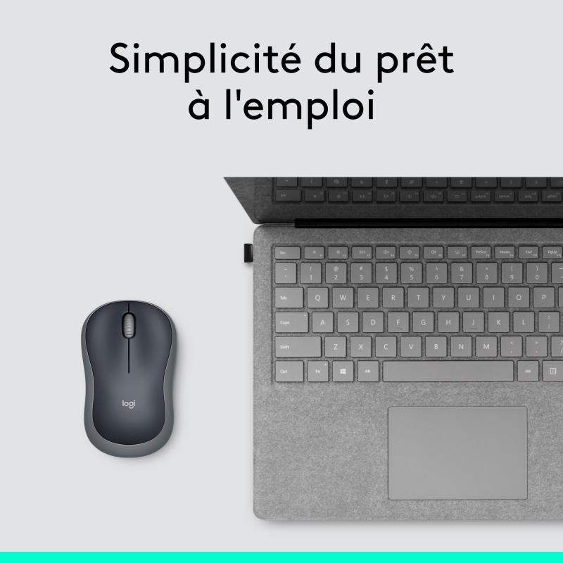 LOGITECH M185 SANS FIL USB NOIR /GRIS – Image 10