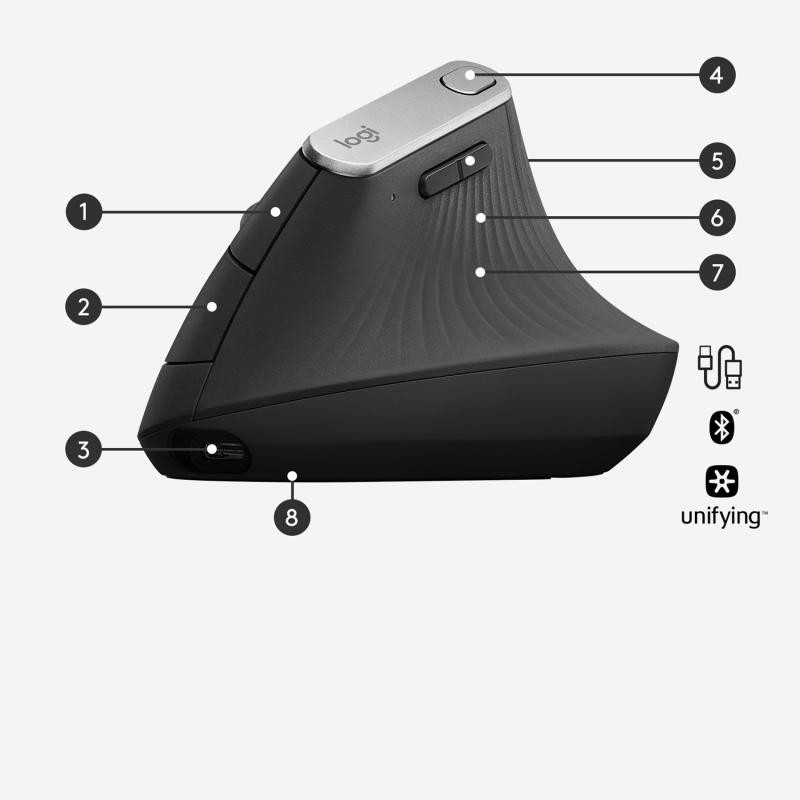LOGITECH MX VERTICAL GRAPHITE – Image 6