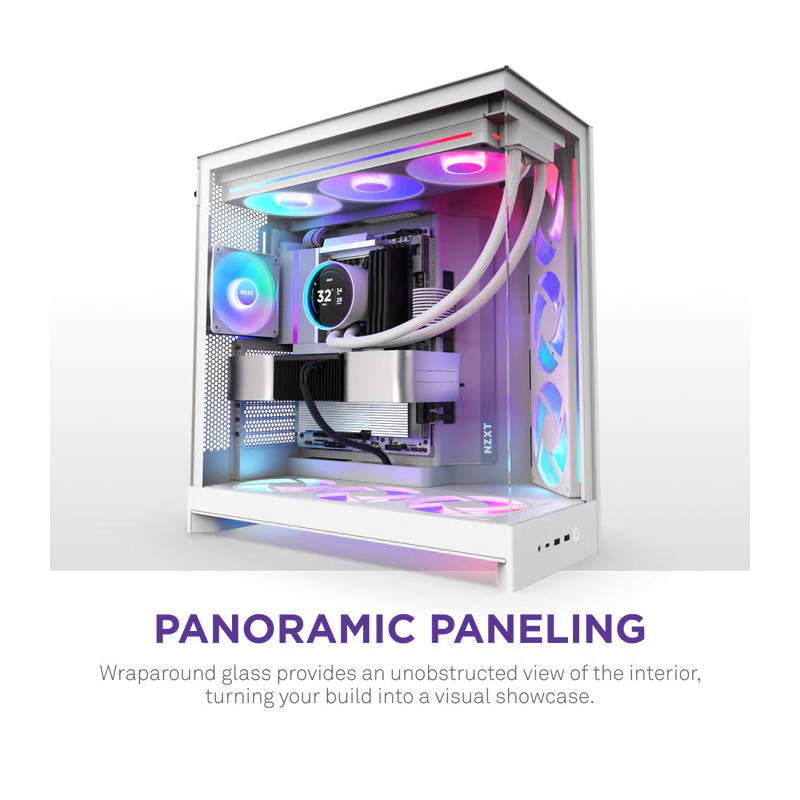 NZXT H9 Flow RGB - All White – Image 7